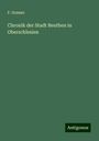 F. Gramer: Chronik der Stadt Beuthen in Oberschlesien, Buch