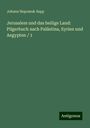 Johann Nepomuk Sepp: Jerusalem und das heilige Land: Pilgerbuch nach Palästina, Syrien und Aegypten / 1, Buch