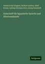 Heinrich Karl Brugsch: Zeitschrift für ägyptische Sprache und Altertumskunde, Buch