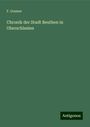 F. Gramer: Chronik der Stadt Beuthen in Oberschlesien, Buch