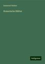 Immanuel Bekker: Homerische Blätter, Buch