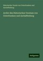 Historischer Verein von Unterfranken und Aschaffenburg: Archiv des Historischen Vereines von Unterfranken und Aschaffenburg, Buch