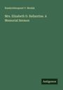 Ramkrishnapunt V. Modak: Mrs. Elizabeth D. Ballantine. A Memorial Sermon, Buch