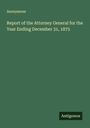 Anonymous: Report of the Attorney General for the Year Ending December 31, 1875, Buch