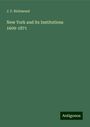 J. F. Richmond: New York and its Institutions 1609-1871, Buch