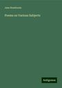 Jane Roseboom: Poems on Various Subjects, Buch