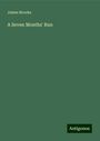 James Brooks: Brooks, J: Seven Months' Run, Buch