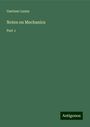 Gaetano Lanza: Notes on Mechanics, Buch
