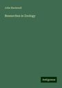 John Blackwall: Researches in Zoology, Buch