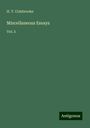H. T. Colebrooke: Miscellaneous Essays, Buch