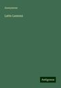 Anonymous: Latin Lessons, Buch