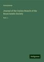 Anonymous: Journal of the Ceylon Branch of the Royal Asiatic Society, Buch