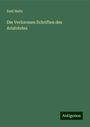 Emil Heitz: Die Verlorenen Schriften des Aristoteles, Buch