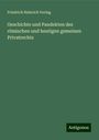 Friedrich Heinrich Vering: Geschichte und Pandekten des römischen und heutigen gemeinen Privatrechts, Buch