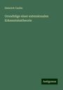 Heinrich Czolbe: Grundzüge einer extensionalen Erkenntnisstheorie, Buch