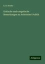 K. H. Bender: Kritische und exegetische Bemerkungen zu Aristoteles' Politik, Buch