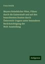 Franz Stehlik: Meyers Reisebücher Wien, Führer durch die Kaiserstadt und auf den besuchtesten Routen durch Österreich-Ungarn unter besonderer Berücksichtigung der Welt-Ausstellung, Buch