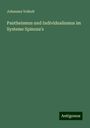 Johannes Volkelt: Pantheismus und Individualismus im Systeme Spinoza's, Buch