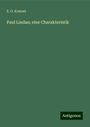 E. O. Konrad: Paul Lindau; eine Charakteristik, Buch