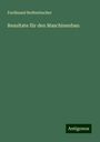 Ferdinand Redtenbacher: Resultate für den Maschinenbau, Buch