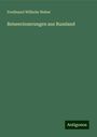 Ferdinand Wilhelm Weber: Reiseerinnerungen aus Russland, Buch