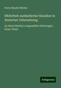 Percy Bysshe Shelley: Bibliothek ausländischer Klassiker in deutscher Uebersetzung, Buch