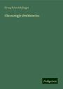 Georg Friedrich Unger: Chronologie des Manetho, Buch