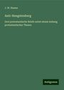 J. W. Hanne: Anti-Hengstenberg, Buch