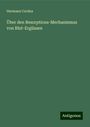 Hermann Cordua: Über den Resorptions-Mechanismus von Blut-Ergüssen, Buch