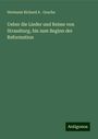 Hermann Richard A . Gosche: Ueber die Lieder und Reime von Strassburg, bis zum Beginn der Reformation, Buch