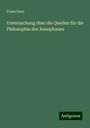 Franz Kern: Untersuchung über die Quellen für die Philosophie des Xenophanes, Buch