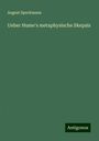 August Speckmann: Ueber Hume's metaphysische Skepsis, Buch