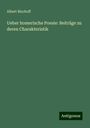 Albert Bischoff: Ueber homerische Poesie: Beiträge zu deren Charakteristik, Buch