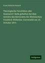 Franz Heinrich Reusch: Theologische Facultäten oder Seminare?: Rede gehalten bei dem Antritte des Rectorates der Rheinischen Friedrich-Wilhelms-Universität am 18. October 1873, Buch