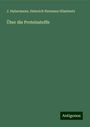 J. Habermann: Über die Proteïnstoffe, Buch