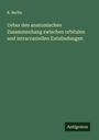 R. Berlin: Ueber den anatomischen Zusammenhang zwischen orbitalen und intracraniellen Entzündungen, Buch