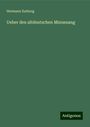 Hermann Zurborg: Ueber den altdeutschen Minnesang, Buch