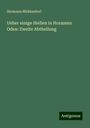 Hermann Middendorf: Ueber einige Stellen in Horazens Oden: Zweite Abtheilung, Buch