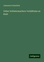 Johannes Gottschick: Ueber Schleiermachers Verhältniss zu Kant, Buch