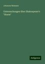 Johannes Meissner: Untersuchungen über Shakespeare's "Sturm", Buch