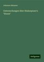 Johannes Meissner: Untersuchungen über Shakespeare's "Sturm", Buch