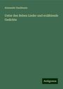 Alexander Kaufmann: Unter den Reben Lieder und erzählende Gedichte, Buch