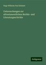 Hugo Wilhelm Paul Kleinert: Untersuchungen zur alttestamentlichen Rechts- und Literaturgeschichte, Buch