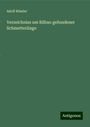 Adolf Rössler: Verzeichniss um Bilbao gefundener Schmetterlinge, Buch