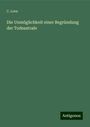 C. Loos: Die Unmöglichkeit einer Begründung der Todesstrafe, Buch