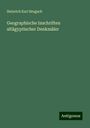 Heinrich Karl Brugsch: Geographische Inschriften altägyptischer Denkmäler, Buch