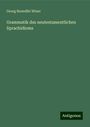 Georg Benedikt Winer: Grammatik des neutestamentlichen Sprachidioms, Buch