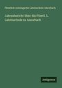 Fürstlich-Leiningsche Lateinschule Amorbach: Jahresbericht über die Fürstl. L. Lateinschule zu Amorbach, Buch