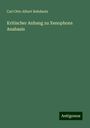 Carl Otto Albert Rehdantz: Kritischer Anhang zu Xenophons Anabasis, Buch