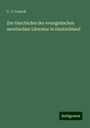 C. J. Cosack: Zur Geschichte der evangelischen ascetischen Literatur in Deutschland, Buch